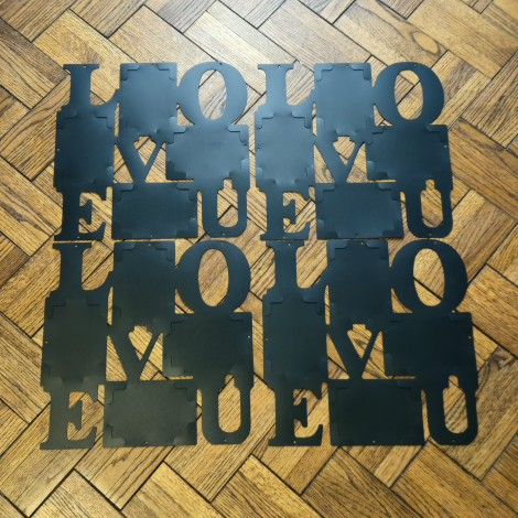 4pc 16×16 "LOVE" Photo Frame Wall Art