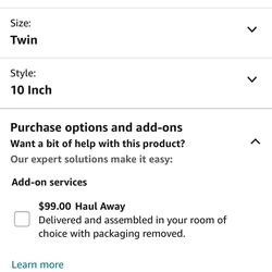 Twin Bed & Frame For Sale