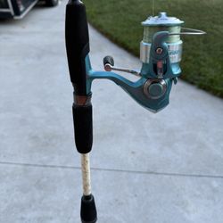Pflueger Lady Trion spinner on 5’10” Pflueger Ladt Trion rod. #36