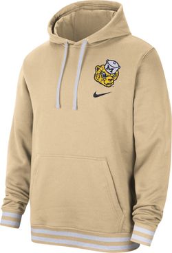 NEW Nike Michigan Men's Medium College Retro Fleece Hoodie - Sesame (FJ9803-252)