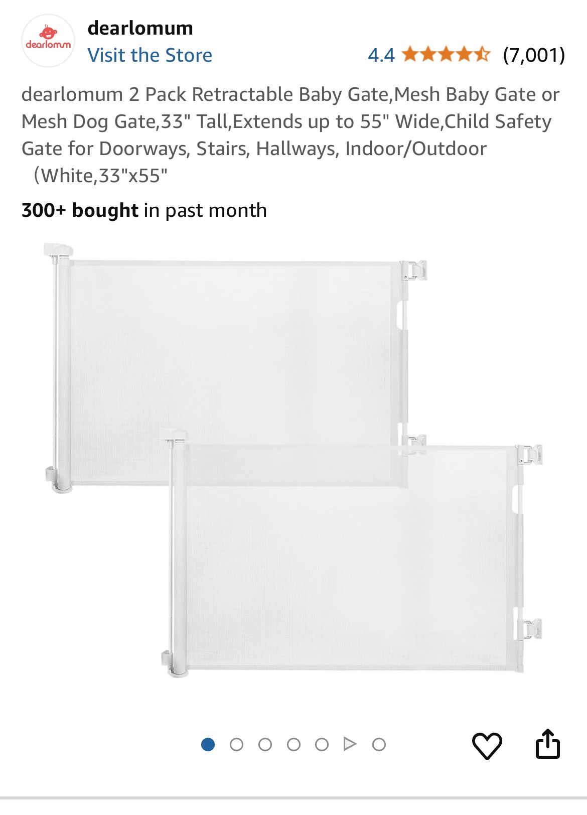 Retractable Dog Gate Brand: Dearlomn