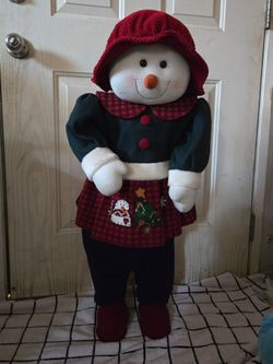 Christmas vintage snowman door