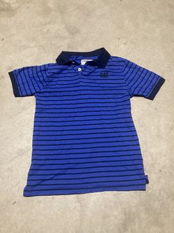 Caterpillar blue striped polo shirt