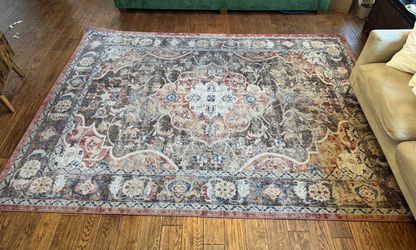 9’ x 12’ Distressed Persian-Style Area Rug