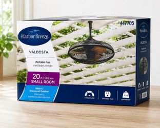 Harbor Breeze Valdosta 20” Indoor/Outdoor Portable Hanging Ceiling Fan – Brand New