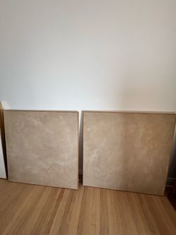 Set of 2 Neutral Textured Canvas Wall Art