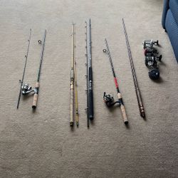 Lot Of Fishing Reels+rods