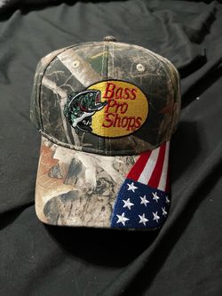 Bass Pro Shops Camo Hat with American Flag