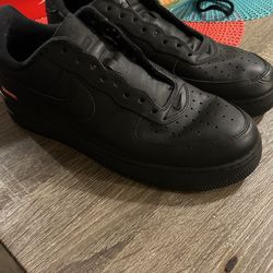 Air Force 1 Supremes All Black