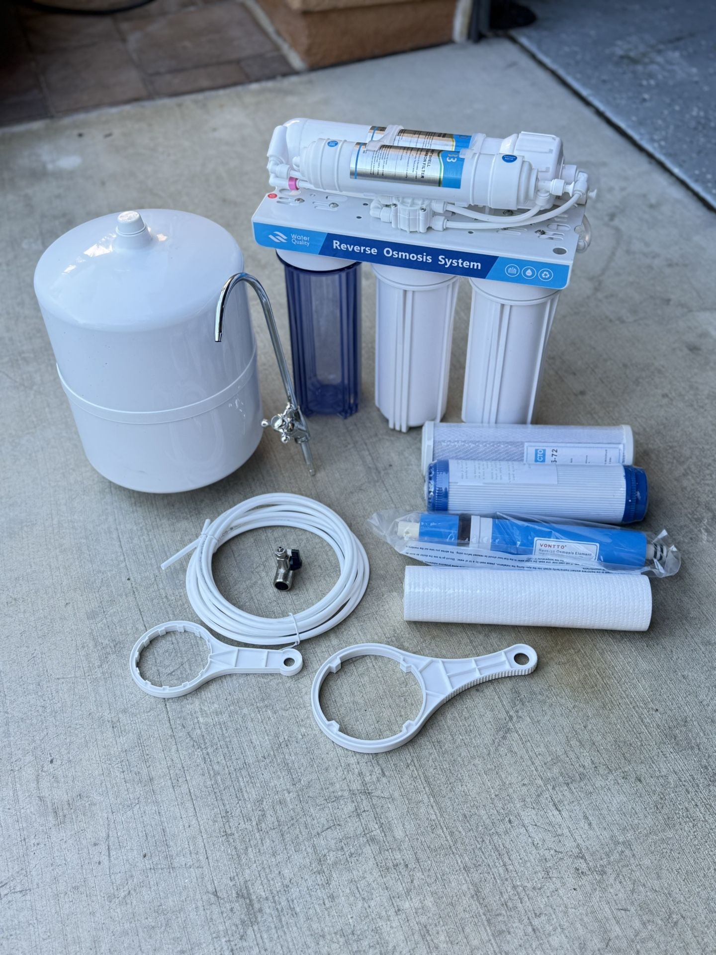 5-Stage Reverse Osmosis RO Drinking Water Filter System with 3 Gallon Tank to 0-75 GPD