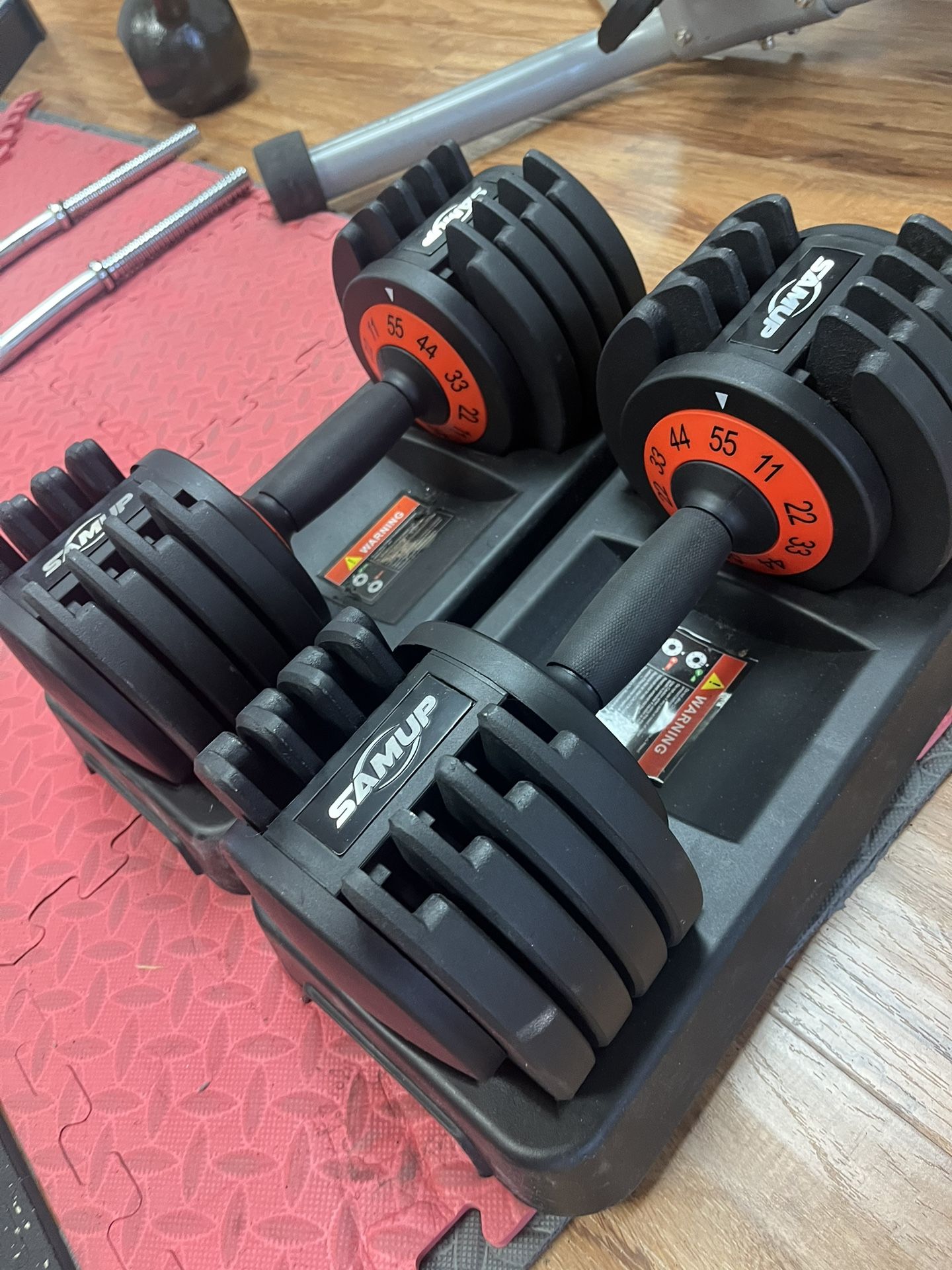 Samup Dumbbells 11- 55lb. Adjustability Per Dumbbell