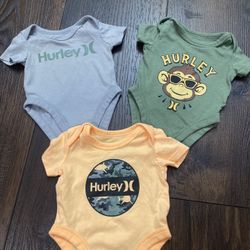 Lot Of 3 Boys Hurley Shirts Size Newborn #17