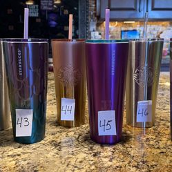Starbucks METAL Tumblers 24oz (Set #6) **LIKE NEW**