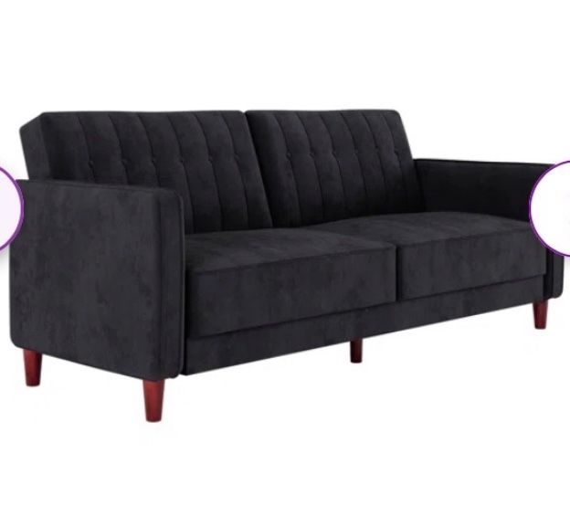 Black Velvet Futon Like New!!!! $100