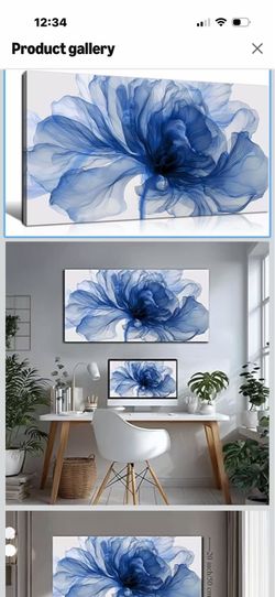 Bedroom Women Abstract Floral Prints Painting Modern Home Office Decor 40x20 Inch