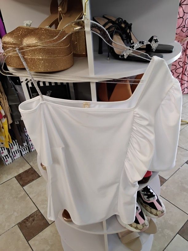 White Off The Shoulder Top
