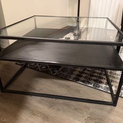 World Market Glass And Metal Coffee Table