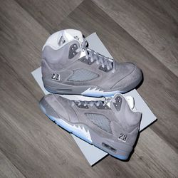 Jordan 5 wolf grey grade school