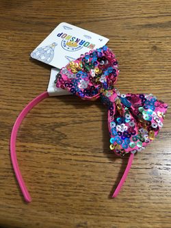 Toy Build A Bear Workshop Pink Headband With Sequence .  Brand New With Tags Never Used .
