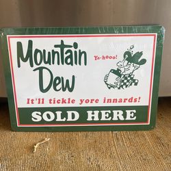 Mountain Dew Fountain Drink Sign