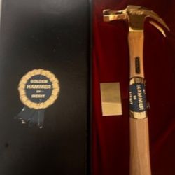 STANLEY 100 PLUS Gold Plated Golden Hammer of Merit. 