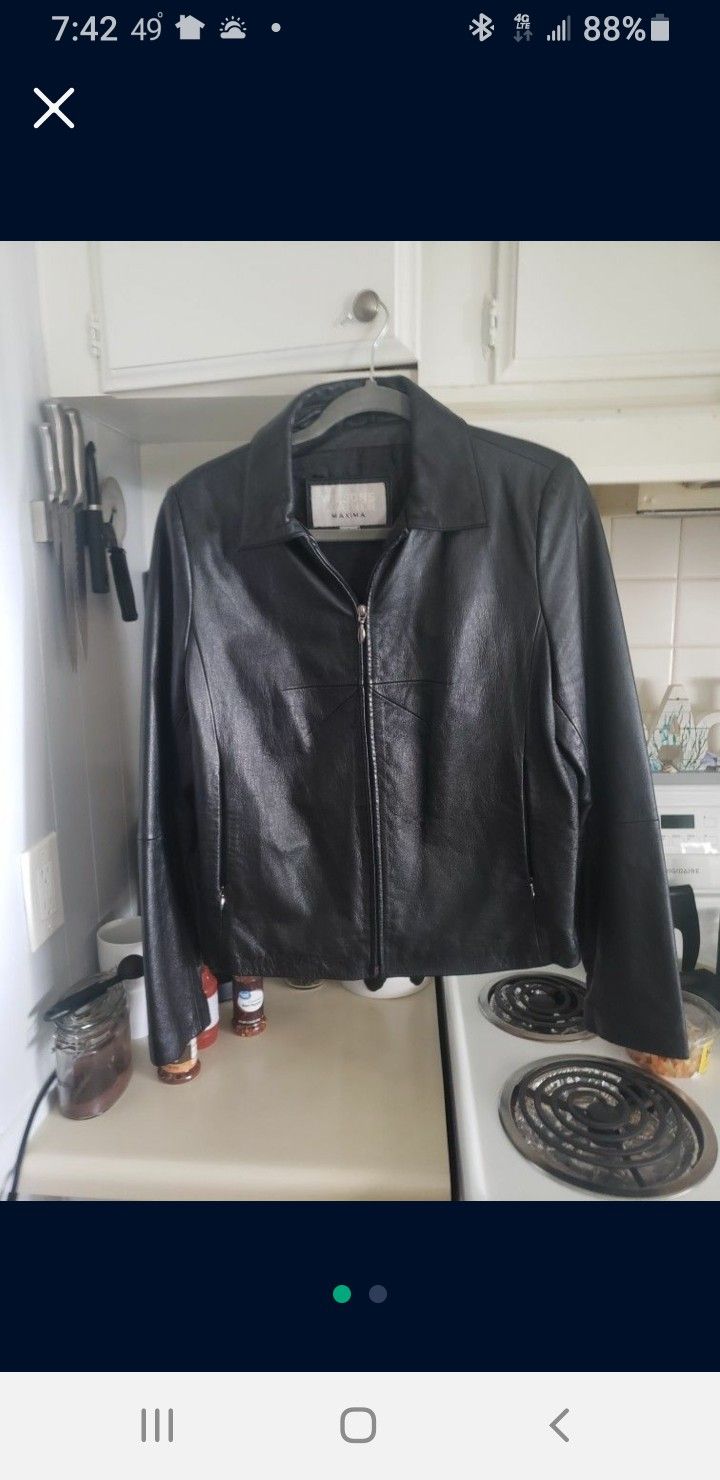 Wilson large women's leather jacket