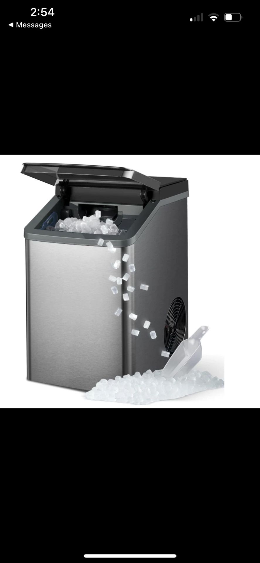 Gevi KNOVA Gemi Nugget/Crushed Countertop Ice Maker with Self-Cleanig, Gray