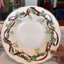 Charter Club Winter Garland Large Bowls 
