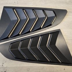 Side Window Louvers for Ford Mustang 2015 2016 2017 2018 2019 2020 2021 2022 2023 Windshield Sun Shade Cover Vent GT Lambo Style Custom Fit All Weathe