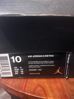 Air Jordan 8 Retro Size 10 Mens