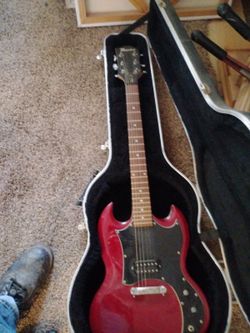Maestro SG-Style Electric Guitar with Hard Case