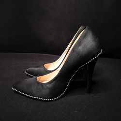 Women's Black Studded Heels By Chase & Chloe (Size 5.5)