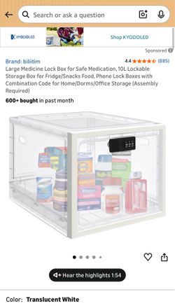 Medication Lockbox- New
