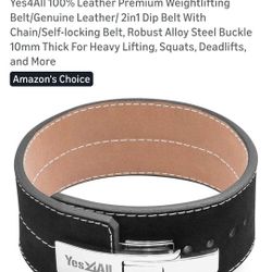 Yes4All (X -Large 36-42 Inches 100% Leather Premium Weigh tlifting Belt/Genuine Leather $55.