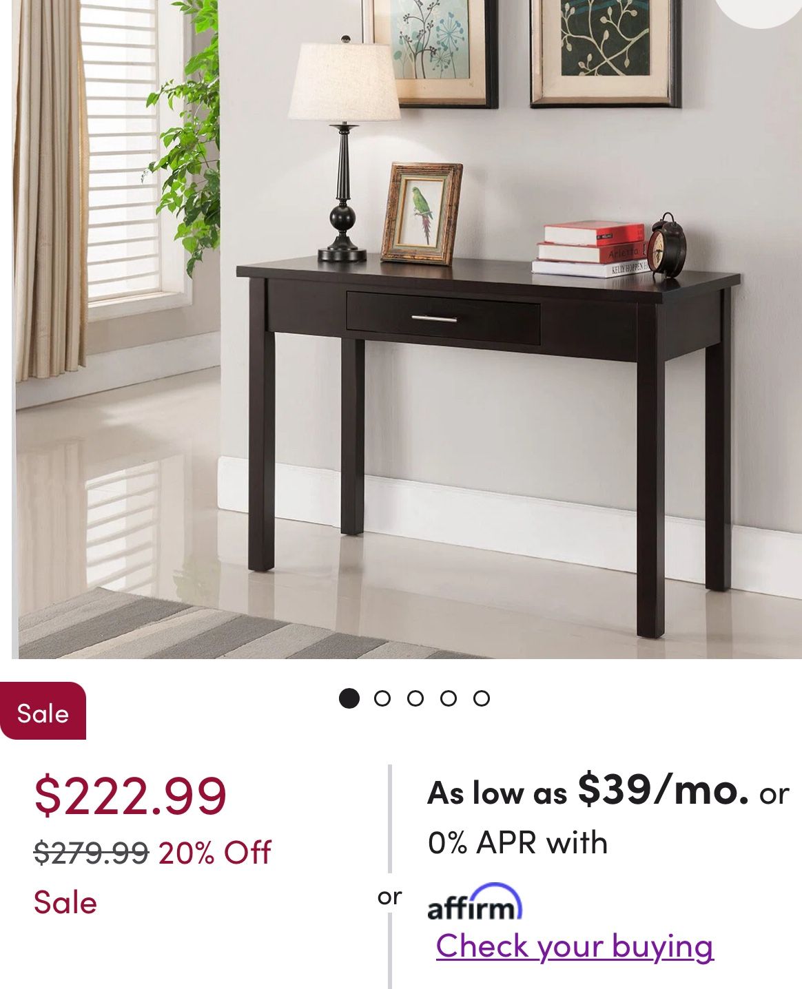 Wayfair Parson’s Desk - Black Oak