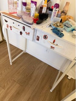 White Vanity Desk / Small Desk