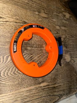 Klein Tools 56335 Flat Steel Electrical Fish Tape, 25-Foot 1/4-Inch Wide Spring