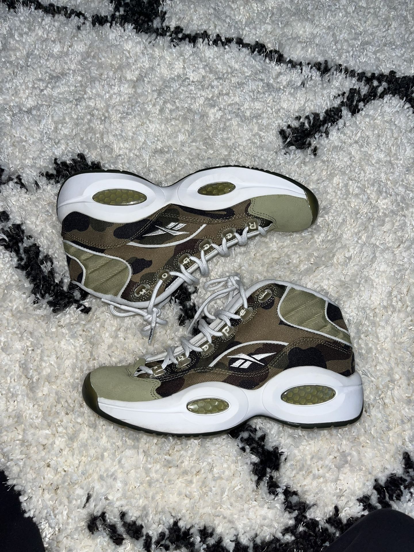 Reebok Question Mid mita sneakers X Bape 1st Camo 2016