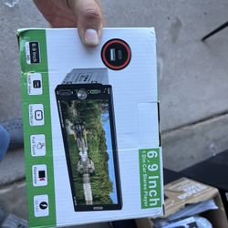 Single Din Car Touchscreen Radio (6.9-inch) Compatible with [Wireless] Apple CarPlay Android Auto Car Stereo Bluetooth USB (2.1A Type-C Fast Charge) B