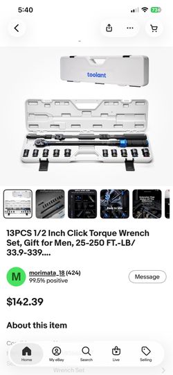 New 1/2”click torque wrench $80