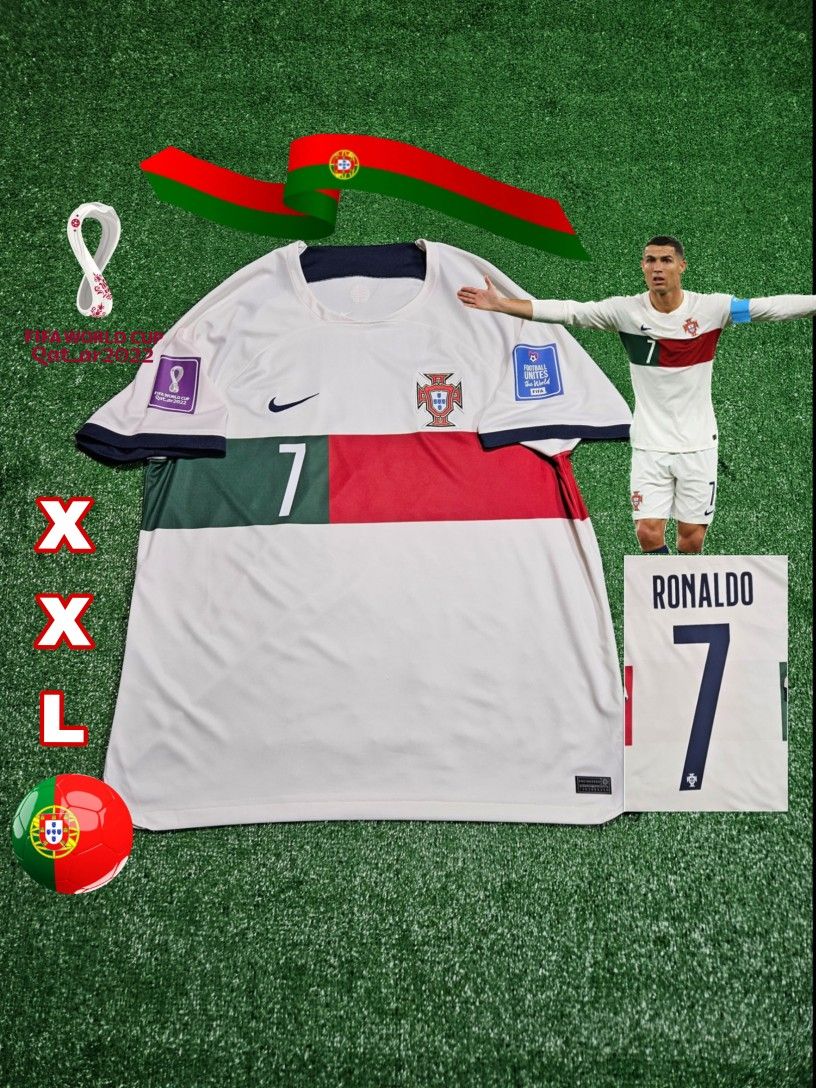 Nike Portugal Cristiano Ronaldo #7 22/23 Away Jersey Qatar World Cup