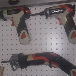 Blk & Dkr VPX DRILL SET w/ RECHARGEABLE BATTERIES