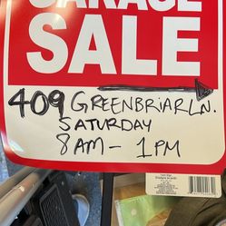 Elliptical Garage Sale Tomorrow 8-1pm