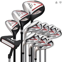 KVV Men’s 11-Piece Left-Hand Golf Club Set + Stand Bag