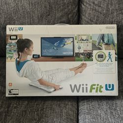 Nintendo Wii Fit U Exercise Fitness Balance Board Fit Meter Bundle For WiiU