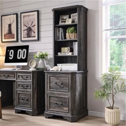 Bookcase with 2 file drawers. New in box. I have 2 color 