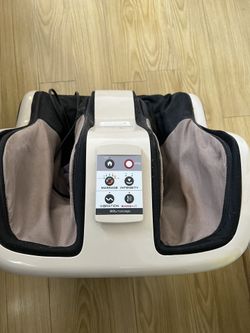 Human Touch Reflex SOL Foot & Calf Massager w/ Heat - Plantar Fasciitis Relief + Circulation + Shiatsu Deep Kneading + Vibrating for Stress + Compress