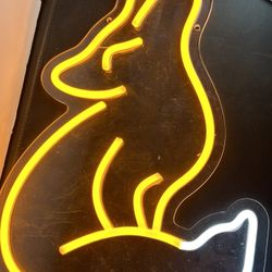 Wthreestones Fox Neon Sign Wall Decor Anime Fox Light Dimmable Neon Lights USB Powered LED Signs for Kids Game Room Decorative Girls Birthday Party Ch