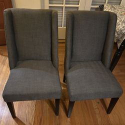 Set of Chairs- Dark Grey Fabric