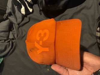 Y-3 Orange Suede Baseball Cap